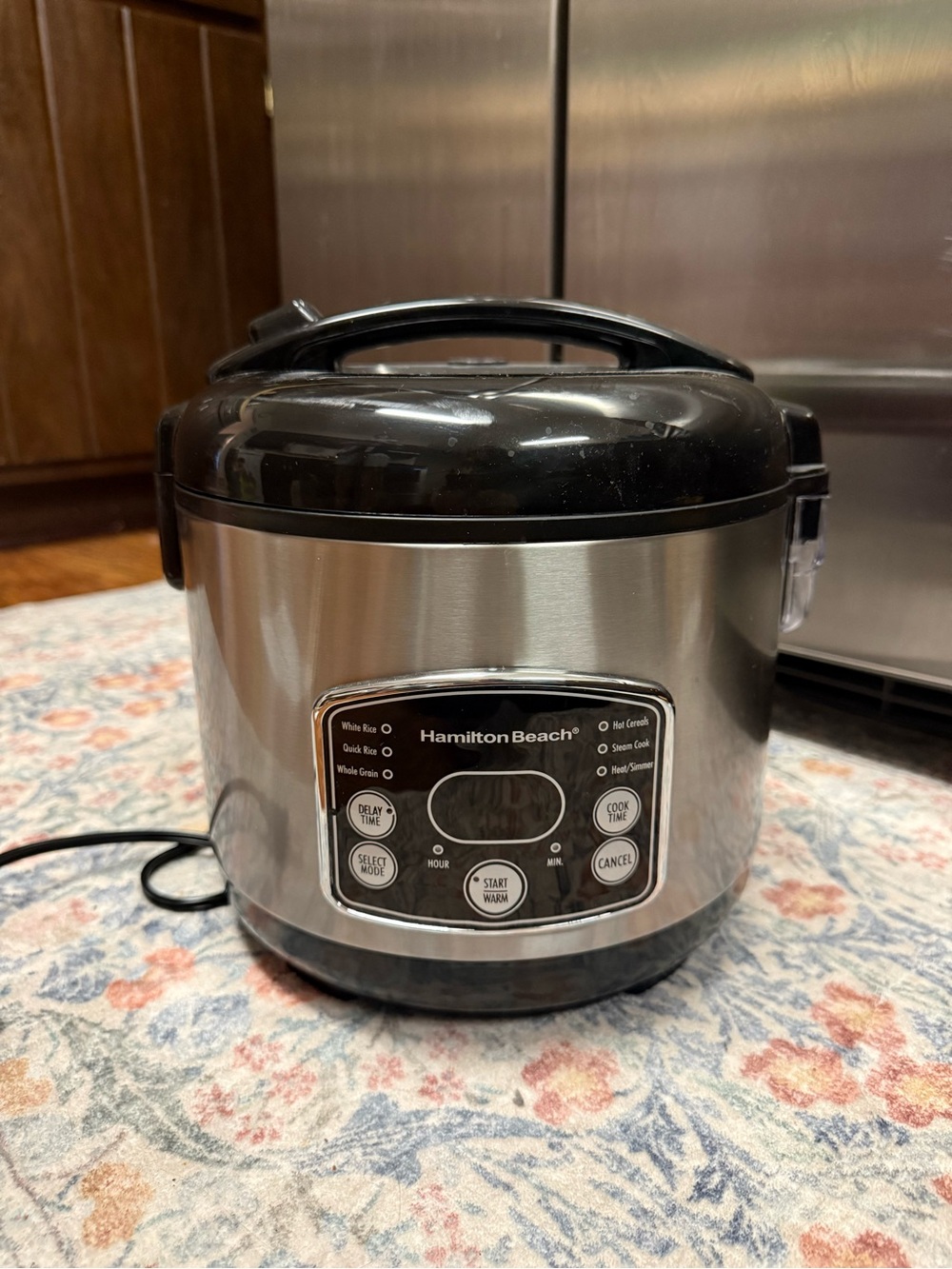 Hamilton Beach Digital Rice Cooker with Steamer Basket Stainless Steel - Picture 7 of 16